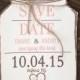 Rustic Mason Jar Save the Dates with envelopes- 50