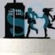 Hurry to the Tardis Dr Who Inspired Wedding Cake Topper