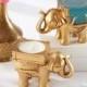 Golden Lucky Elephant Candle Holder Wedding Door Favor SZ000