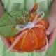 HARVEST RING PUMPKIN -- Wedding Ceremony Ring Bearer Pillow Flower Girl Pumpkin Autumn Harvest Fall Fairytale Bride Customization Available