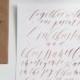Modern Wedding Calligraphy From Written Word Calligraphy