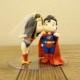 Wonder Woman and Superman Cake Topper. Wedding Cake Topper. Wonder Woman & Superman
