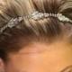 Zara Rhinestone Headband, Diamond Leaves Headwrap, Wedding Hair Accessory, Crystal Headband Leaves Halo