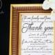 Wedding Reception Thank You Sign, Wedding Guest Thank You Card, To Our Family and Friends Signage, Wedding Decor, Wedding Thank You Sign