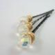 Crystal Hair Pins - Gold Crystal Hair Pins - Clear Crystal Hair Pins - White Crystal Hair Pins - Wedding Hair Accessories - Bridal Hair Pins