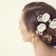 Wedding Hair Accessory, Ivory Wedding Hair Flowers, Wedding Hair Piece, Bridal Hair Accessories, Bridesmaids Hair