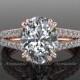 Forever Brilliant Moissanite Engagement Ring, 18k Rose Gold Oval Engagement Ring, Diamond Engagement Ring, Wedding Ring