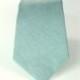 Men's Tie - J Crew Inspired Dusty Shale Groomsman Necktie - Dusty Grey Green Linen Neck Tie