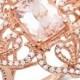 Morganite Rings by Raven Fine Jewlers - 14kt Rose Gold Morganite And Diamond Ring