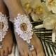 barefoot sandals cross foot jewelry wedding