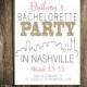 Bachelorette Party Invitation and Itinerary - NASHVILLE Bachelorette Party - Printable Invitation