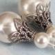 Bridal Pearl Earrings, Vintage Style Wedding Earrings, White, Ivory Pearl Wedding Jewelry, Bridal Jewelry Bridesmaids Earrings Antique Style