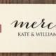 Merci Thank You CUSTOM STAMP for Thank You Tag, diy wedding, favor gift tag, thank you card, wedding favors, personalized stamper "Merci"