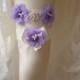 Wedding garter, Garters, Wedding accessoaries, Bridal accessoary, Lilac wedding garter, Chiffon Flower Rhinestone Lace Garters