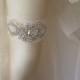 Wedding Garter , Ivory Lace Garter , Bridal Leg Garter, Wedding Garters, Bridal Accessory, Rhinestone Crystal Bridal Garter