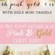 Pink And Gold Tassel Garland - Pink Tissue Garland - Pink And Gold Garland - Pink And Gold Tassle Garland - DIY Tassel Garland Kit (EB3086)