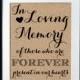 In Loving Memory Wedding Burlap Print 
