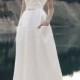 A-line Stunning and Elegant Wedding Mikado Dress with corded lace skirt Wedding dress with pockets Aristocratic wedding - "Antalia"