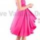 Bridesmaid Dress Infinity Dress Shocking Pink Knee Length Wrap Convertible Dress Wedding Dress
