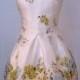 Vintage Pastel Floral 60's inspired Short Silk Gazar Dress - Limited Edition Made-to-Order