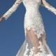 Mermaid V-neck Long Sleeve Lace Tulle Long Elegant Wedding Gown