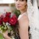 Beaded Lace Veil In Fingertip Length Spanish Wedding Veil, Classic Bridal Veil, Lace Veil Mantilla