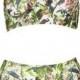 Topshop Leaf Print High Rise Bikini 