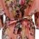 Coral bridesmaids robes Buy bridesmaids gift Cheap Maid of honor Spa robe Beach robe sleepwear robes Wedding shower party