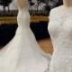 Sexy Mermaid Wedding Dress Handmade Beading/Crystal Tulle Bridal Gowns White/Ivory Cap Sleeve Wedding Dress