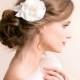 Rose Hair Clip - Bridal Hair Clip - Flower for Hair - Bridal Rose Headpiece - Wedding Hair Accessories - Wedding Hair Comb - Ivory, White
