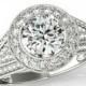 Raven Fine Jewelers - Diamond Engagement Rings - 1.10 carat Diamond Engagement Ring - 14k White Gold, 18k Gold or Platinum - Engagement Rings For Women - 1/2 carat center diamond