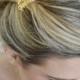 Gold Hair Comb - Pearl hair comb - Bridal Hair Accessories - Gold fan hair comb - Wedding Hair Jewelry - Wedding Head Piece - Gold filigree