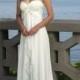 Chiffon Beading Sweetheart White / Ivory Beach Wedding Dress