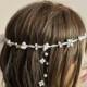 wedding ribbon pearl headband, bridal hairaccessory, weddding accessories, handmade, etsy, wire hairpin, bride, boho wedding, headpiece