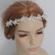 HPH8 Bridal Headpiece.Wedding Accessories Bridal Rhinestone Floral with Swarovski Pearls and Clear Crystals Headband