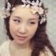 Silk Floral Headpiece - Romantic Bridal Hair Accessories - Wedding Hair Accessories - Style HP1315
