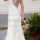 Stella York Satin Sheath illusion Neckline Wedding Dress Style 6118
