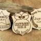 Personalized Ring Security Badge Cute Owl Officer Ring Bearer Gift Rustic Wedding Laser Engraved Wooden Badge