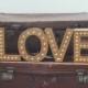 Freestanding LOVE marquee letter light - battery operated