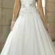 A-Line Sweetheart Applique Belt Wedding Dress