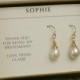 Bridal pearl drop earrings gold pearl drop earrings, bridal pearl earrings, freshwater pearl drop earrings - Sophie