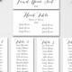 Wedding Table Seating Chart - Editable Template INSTANT DOWNLOAD // Printable // Find Your Seat // Header Card // Table Seating // PDF