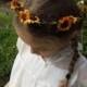 Sunflower Crown,Flowergirl Crown,Golden Sunflowers, Bridesmaid Hair Crown, Kansas Hair Wreath, Boho Flower Crown, Hippie Hair Wreath