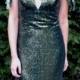 Custom made ' Claudia' full sequin mermaid gown with capelet shoulder sleeves