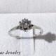 Flower Rose Diamond Engagement Ring