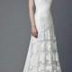 White Lace A-Line Wedding Dress, Scoop Neck, Beach Wedding Dress, Destination Wedding, Custom Made