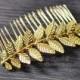 Gold Leaf hair comb Grecian branch hair comb Leaves hair comb Natural inspired Woodland wedding Bridal Hair Accssories Gift for her