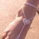 Flower Girl Barefoot Sandals- Beach Wedding- Baby Foot Jewelry- Footless Sandals- Barefoot Wedding Sandals- Flower Girl Gift- Toddler Girl