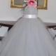 Tutu Dresses, Tutu Dress, Flower Girl Dress,Silver Gray Tulle, Light Pink Ribbon, Pink Flower, Formal Dresses, Portrait Dress, Wedding