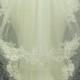 2T bridal veil Wedding veil - white ivory veil - veil complex Gulei Si - Crystal + comb, fingertip veil